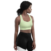 Lime Cream Longline sports bra